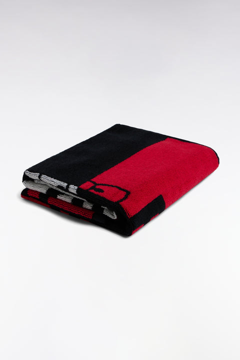 Eden Park logo fuchsia beach towel in cotton - Image 3