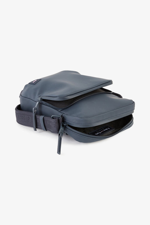 Dark blue rubber messenger bag - Image 3