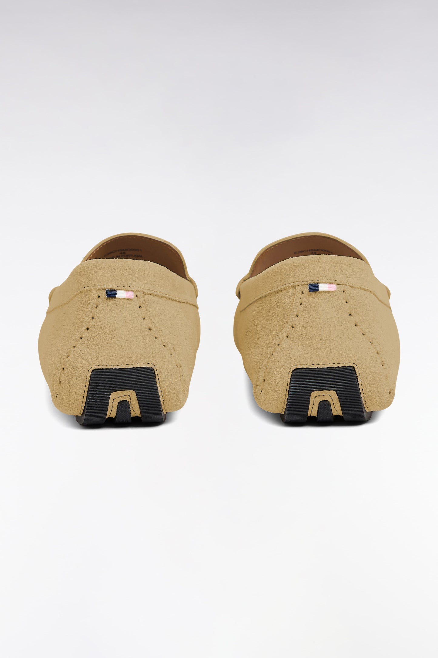 Mocassins en cuir suédé beige