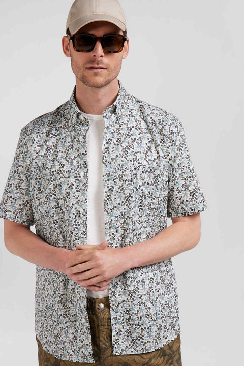 Off-white printed cotton shirt in Regular cut - Image 3
