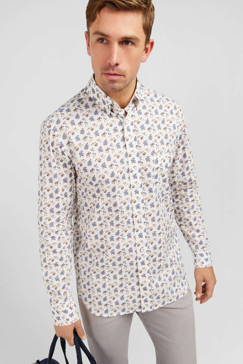 Beige floral-print shirt - Image 2