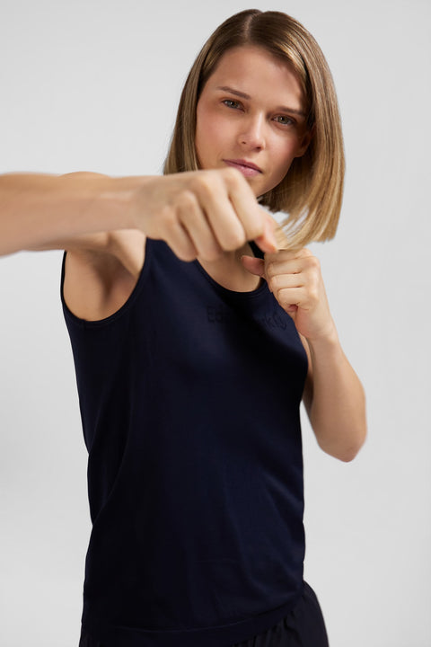Navy blue sports tank top - Image 2