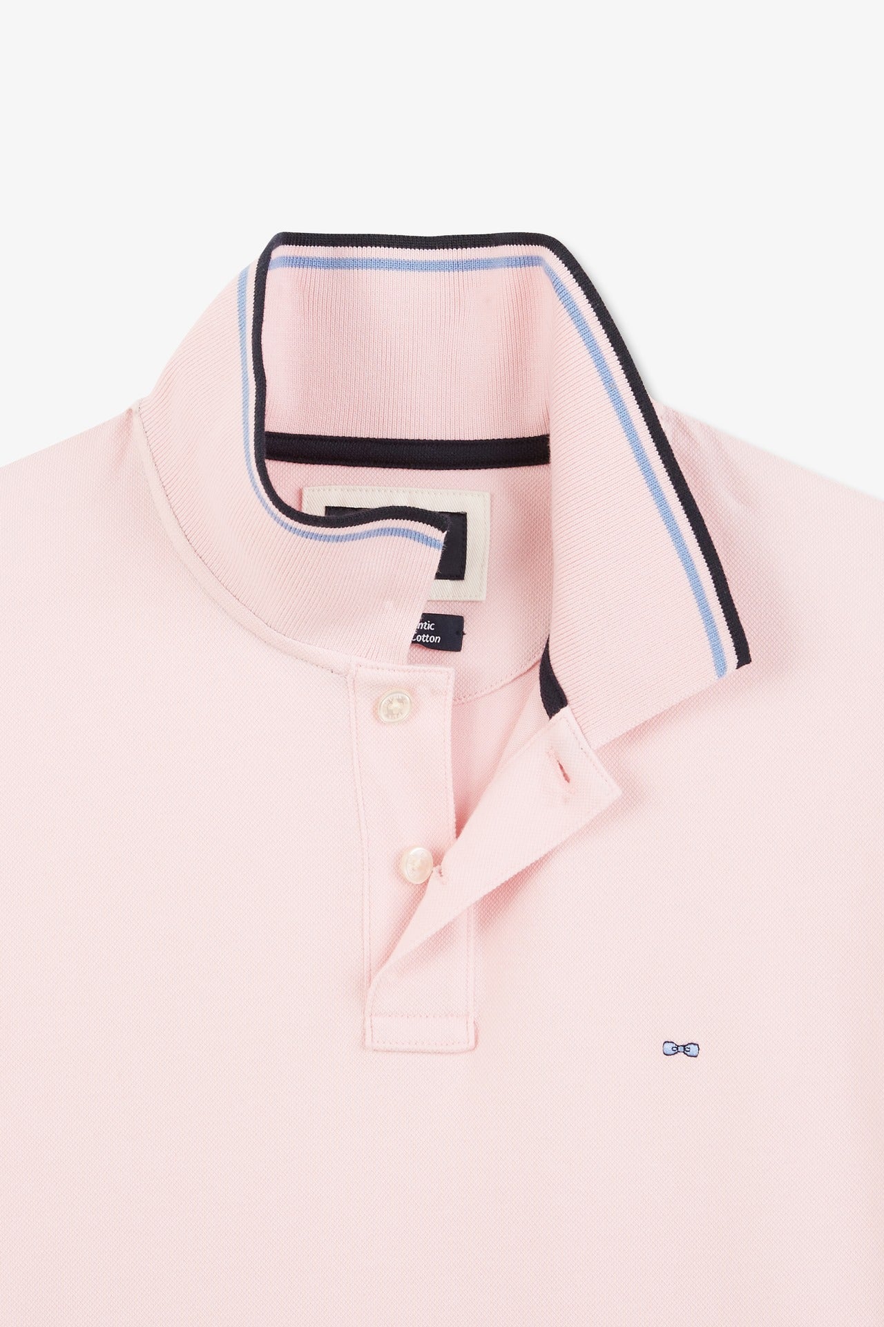 Pink polo shirt in Pima cotton