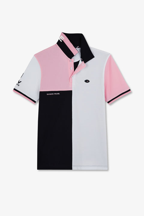 Short-sleeved colour-block XV de France polo shirt - Image 2