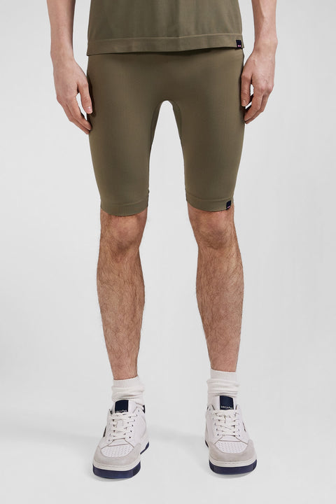 Khaki green stretch sports cycling shorts - Image 2