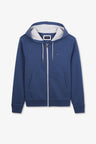 Blue zip sweatshirt with hood