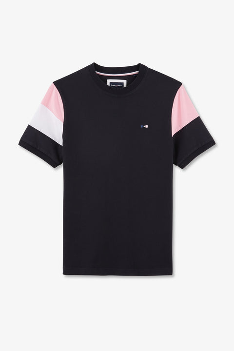 Navy cotton T-shirt with number 10 embroidery - Image 2