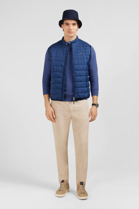 Blue sleeveless puffa jacket - Image 1