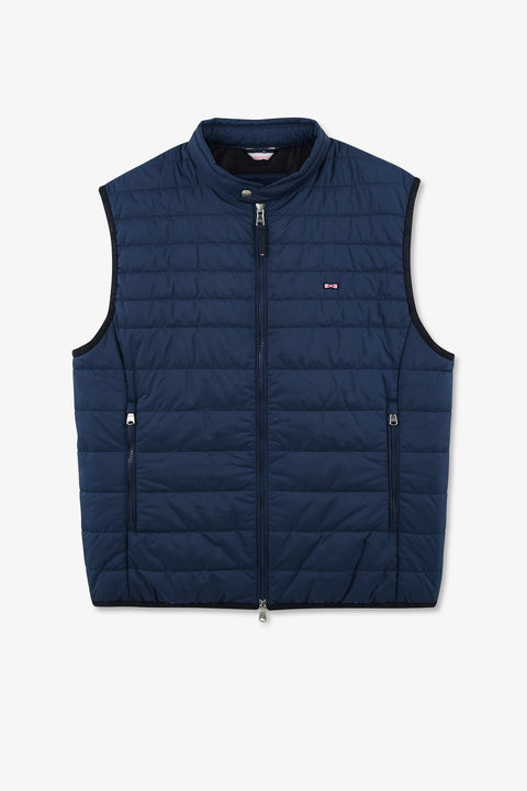 Blue sleeveless puffa jacket - Image 2