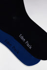 Pack of 2 pairs of stretch cotton socks in blue and navy