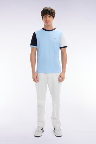 Straight-fit white stretch denim 5-pocket jeans