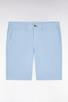 Straight-cut light grey lyocell and stretch cotton Bermuda shorts