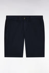 Straight-cut navy lyocell and stretch cotton Bermuda shorts