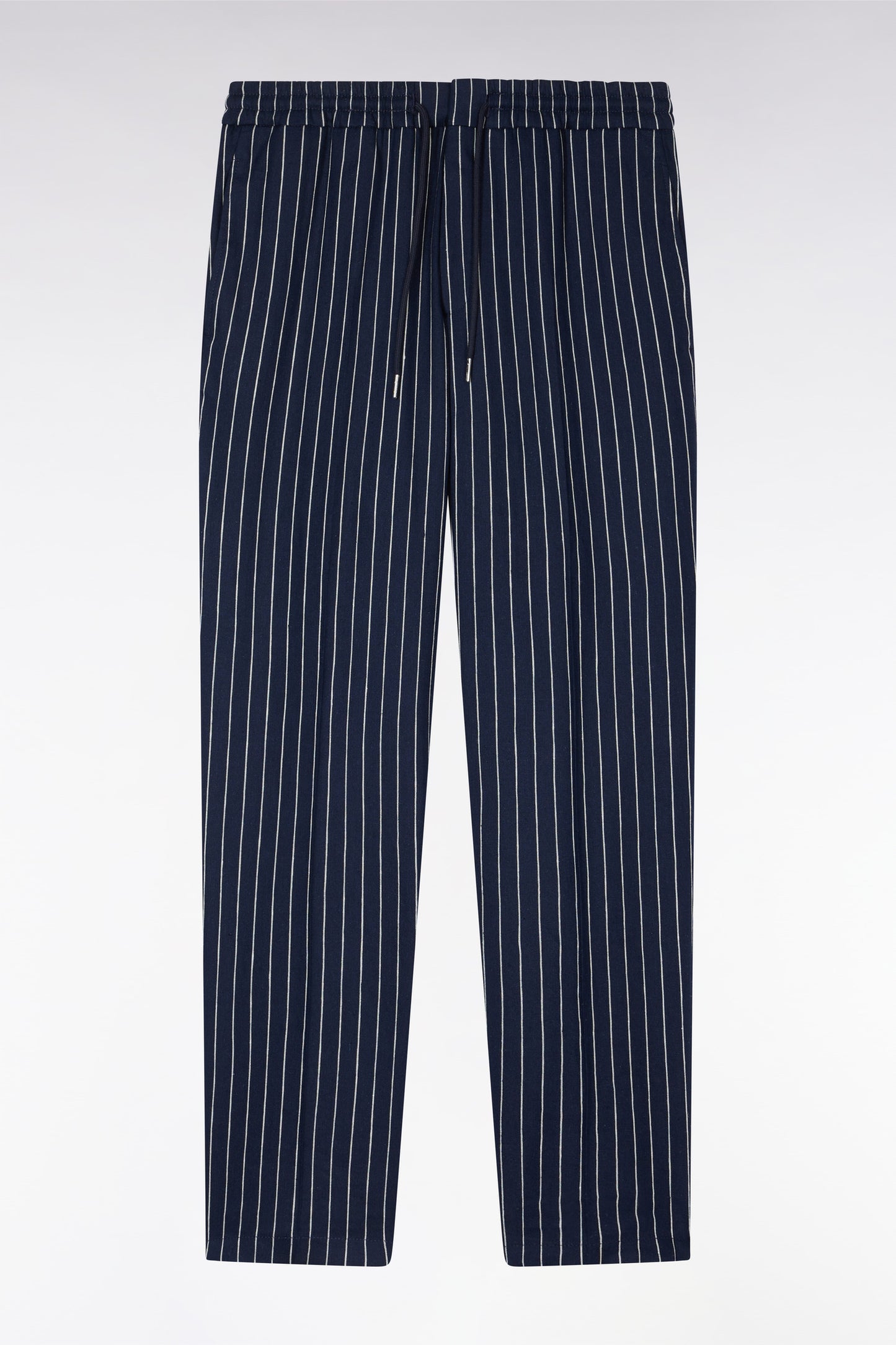 Navy tennis stripe elastic pants