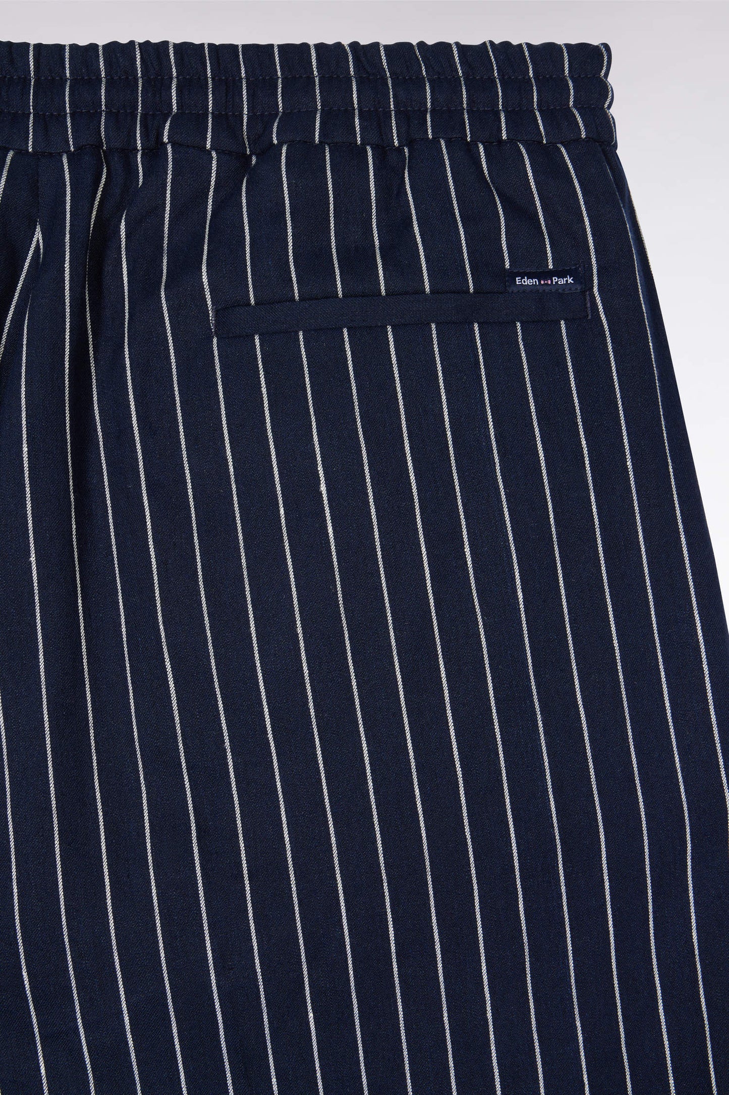 Navy tennis stripe elastic pants