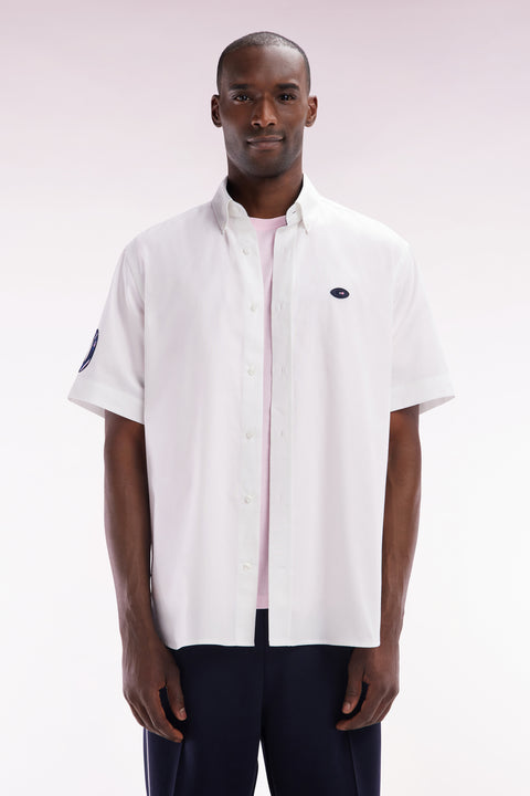 XV de France short sleeved white cotton shirt - Image 1
