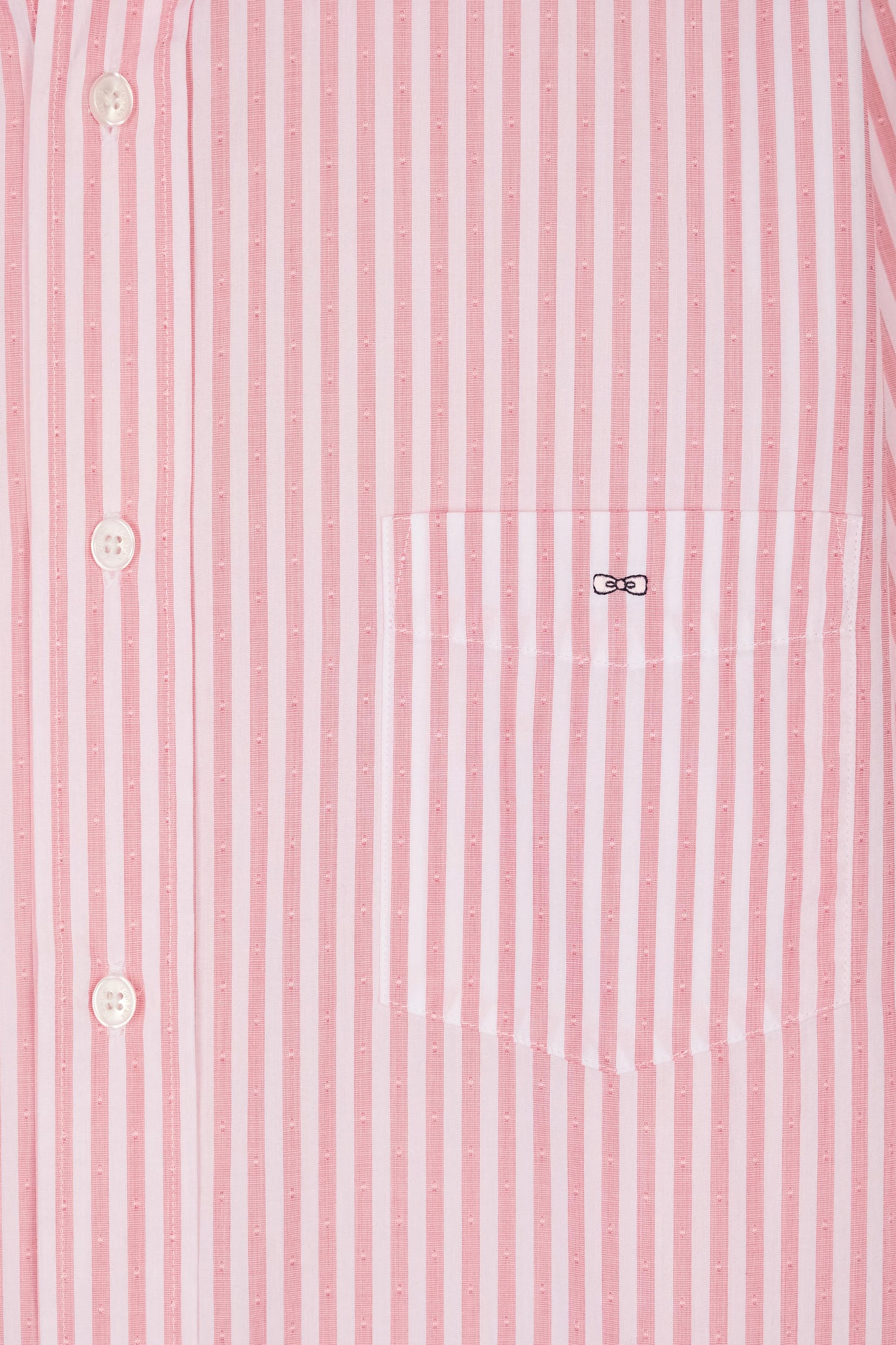 Straight-fit pink striped cotton shirt
