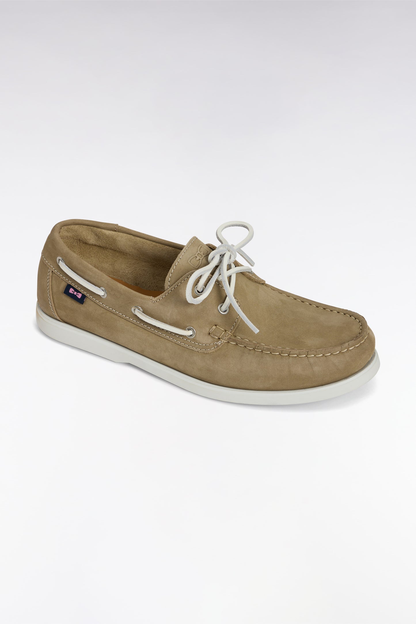 Mocassins bateau en cuir suédé camel