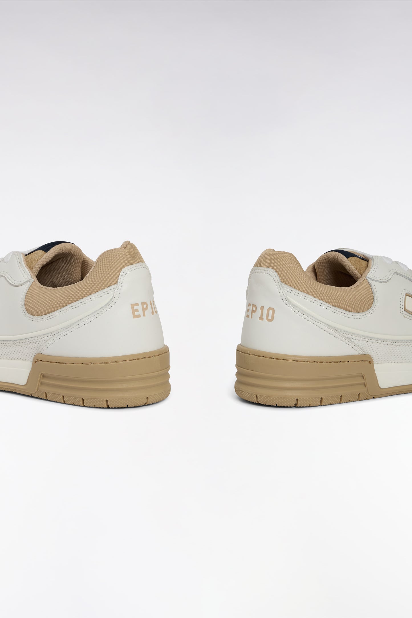 White and beige EP10 leather sneakers