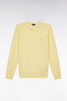 Straight-fit ivory cotton-silk blend crewneck jumper