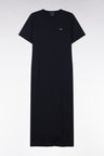 T-shirt dress in navy Pima cotton, straight cut