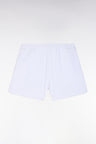 Straight-fit white cotton-blend fleece shorts