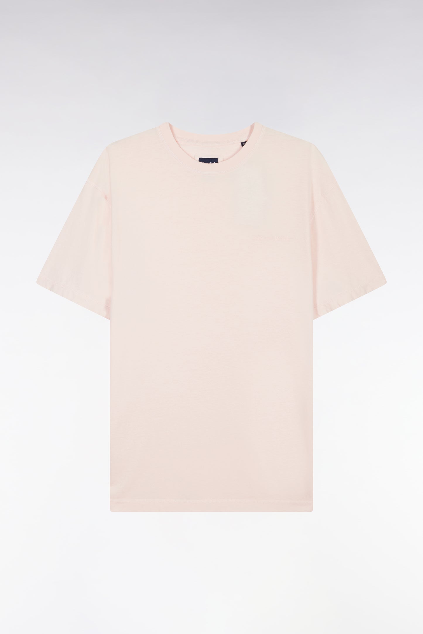 Relaxed-fit light pink overdyed cotton T-shirt