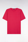 Straight-fit fuchsia Pima cotton T-shirt