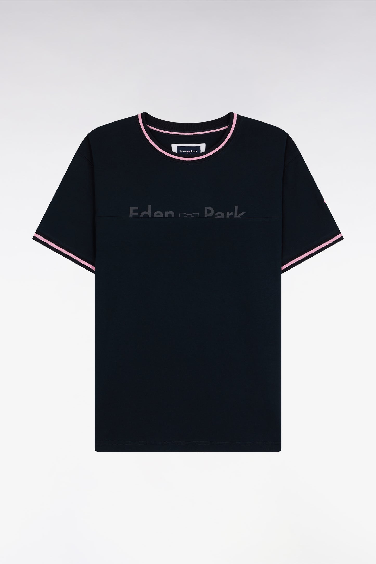 Relaxed-fit navy T-shirt with Eden Park silkscreen