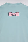 Water cotton t-shirt Water tiered bow tie straight back