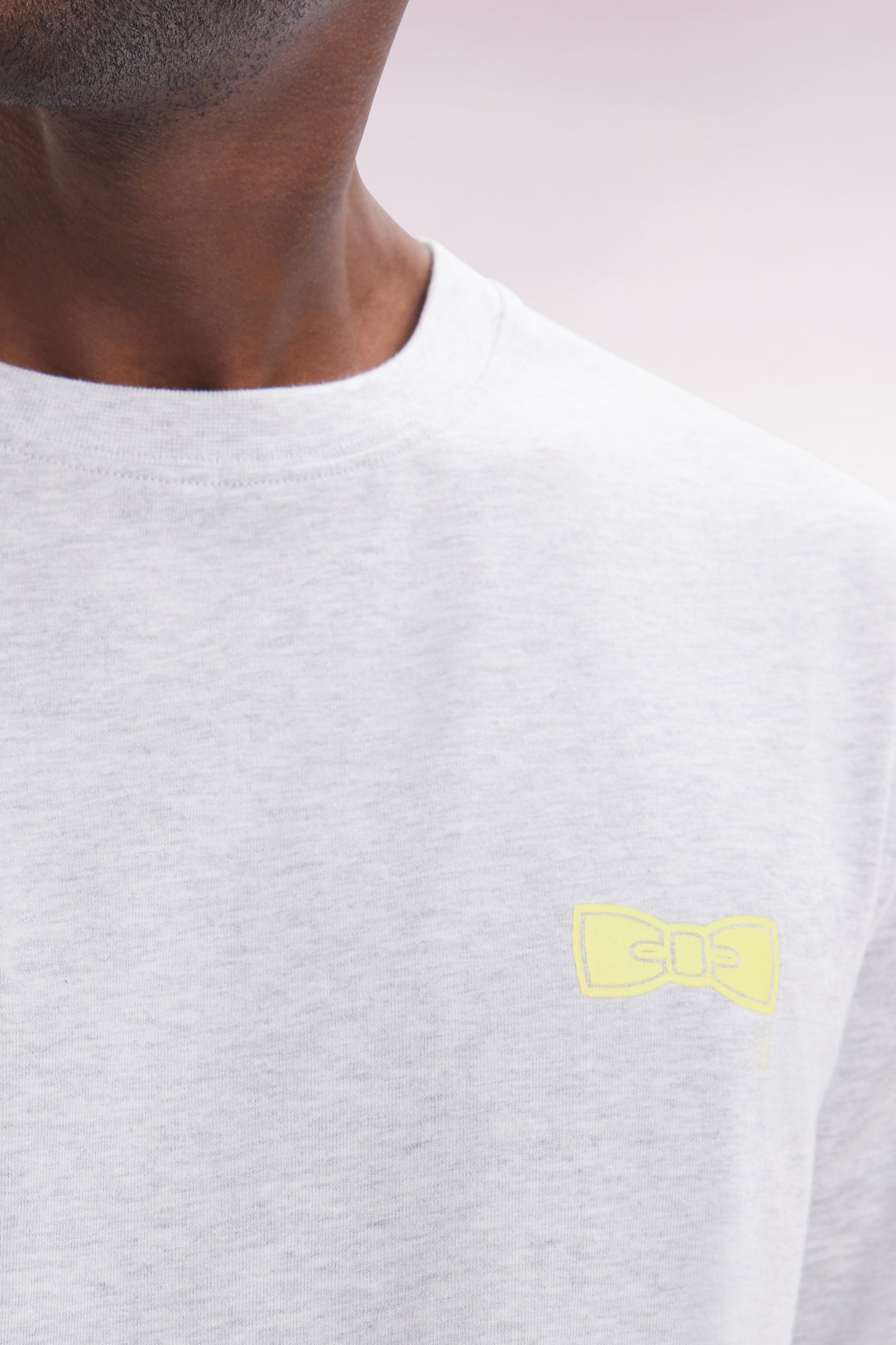 T-shirt 10 in grey and yellow cotton, relaxed fit