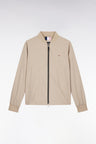 Soft Touch polyamide zipped jacket with beige Teddy collar