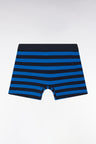Boxer shorts in stretch cotton jersey with navy and blue rings