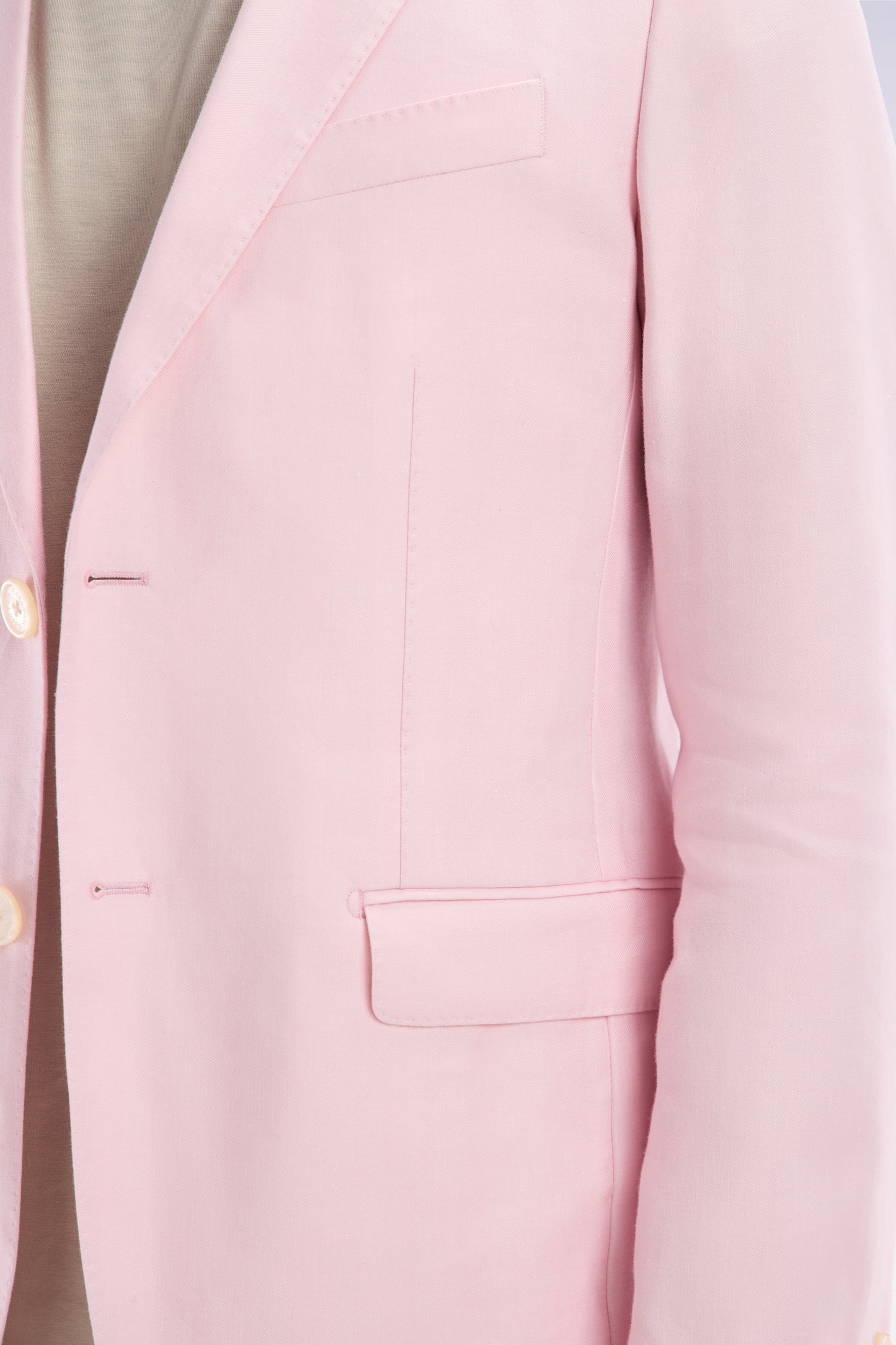 Pink linen and stretch cotton suit jacket
