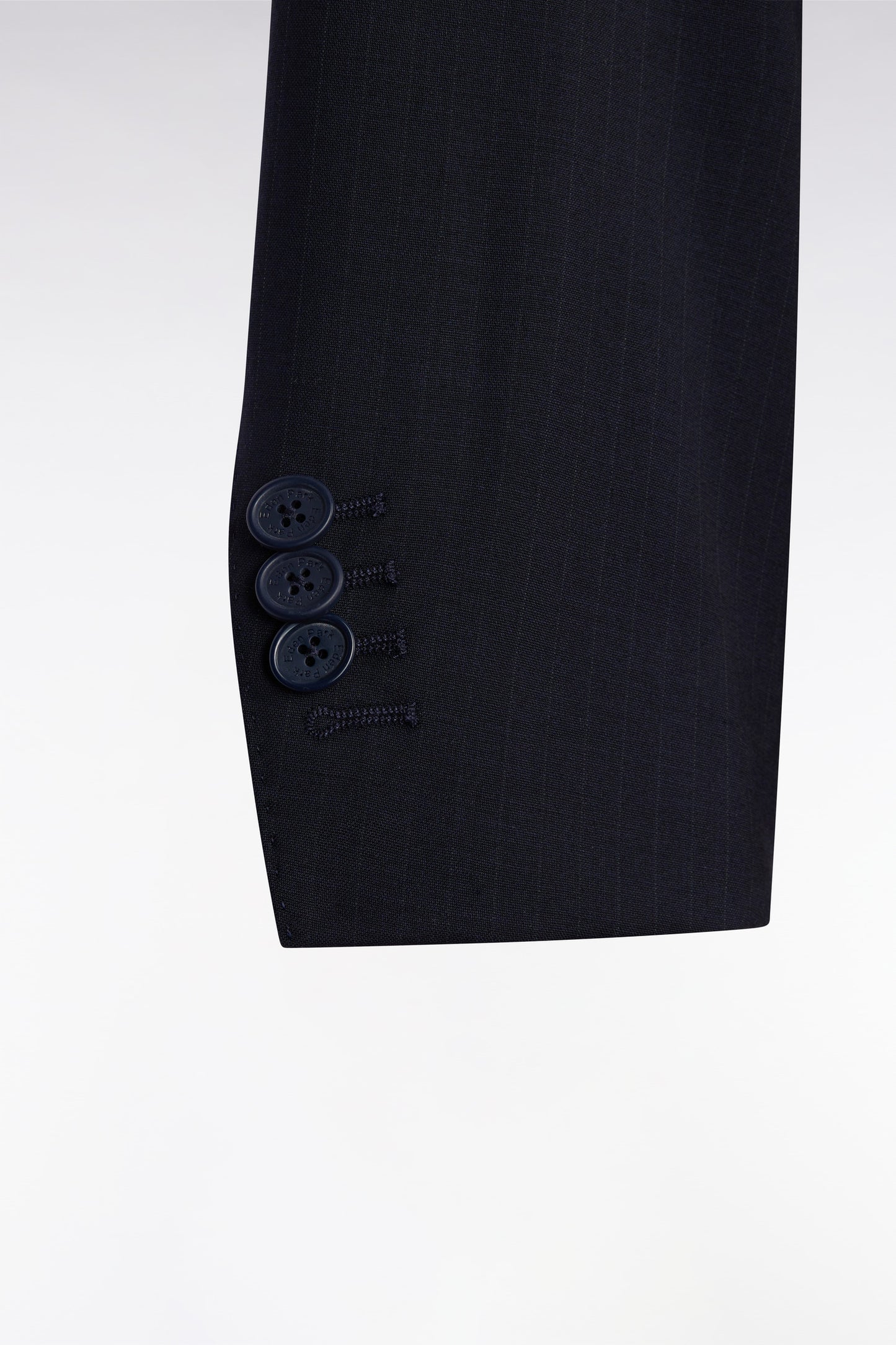 Navy suit jacket in fine striped wool blend