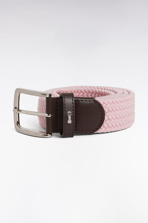 Ceinture textile élastiquée rose - Image 1