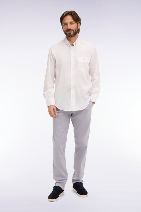 Pantalon chino regular en coton stretch gris - Image 3