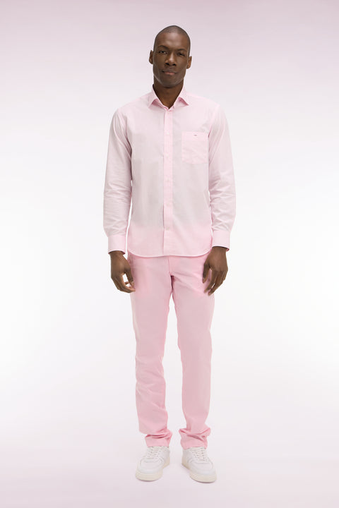 Pantalon chino en coton stretch rose coupe slim - Image 3