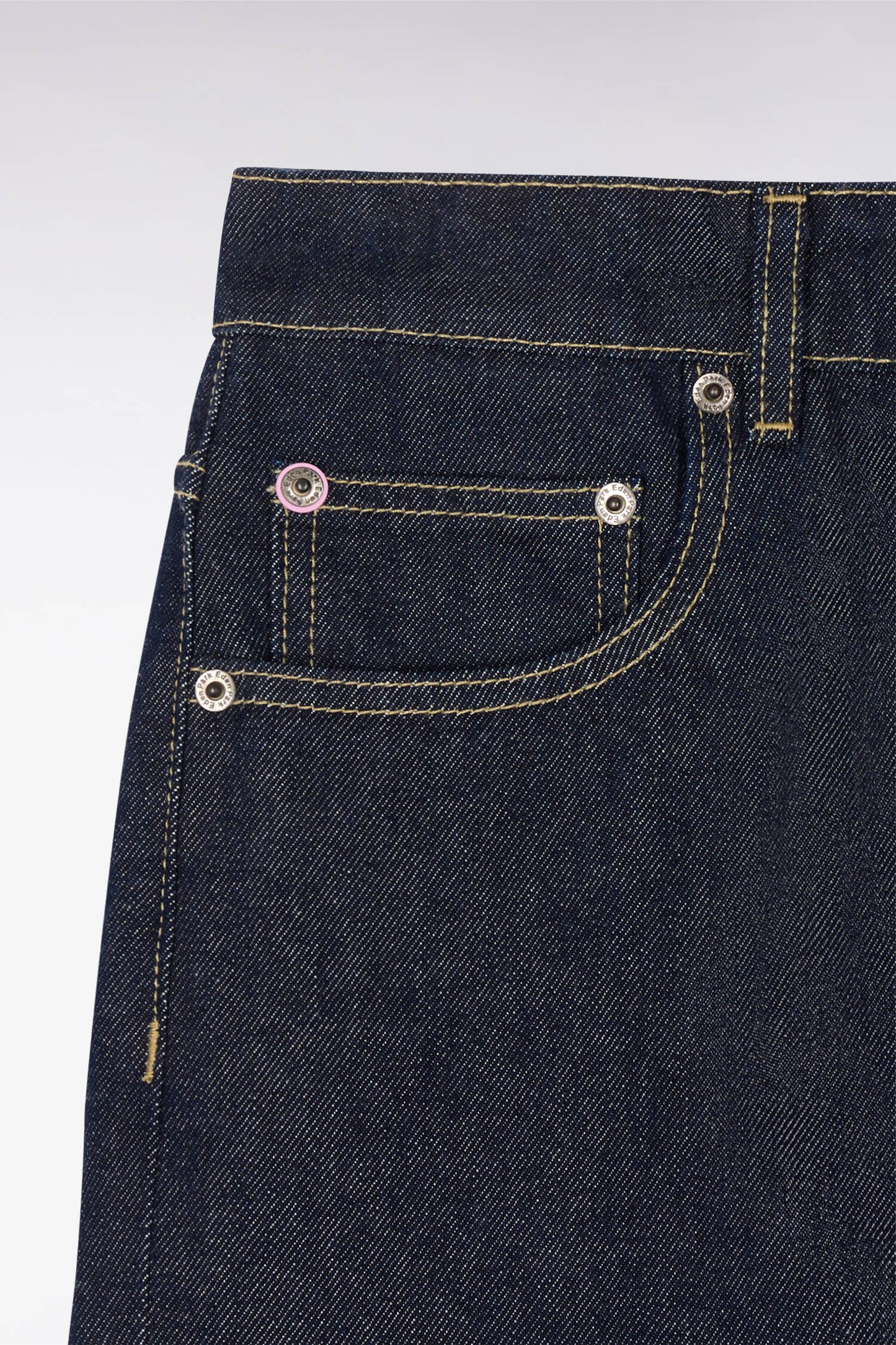 Regular fit raw denim jeans