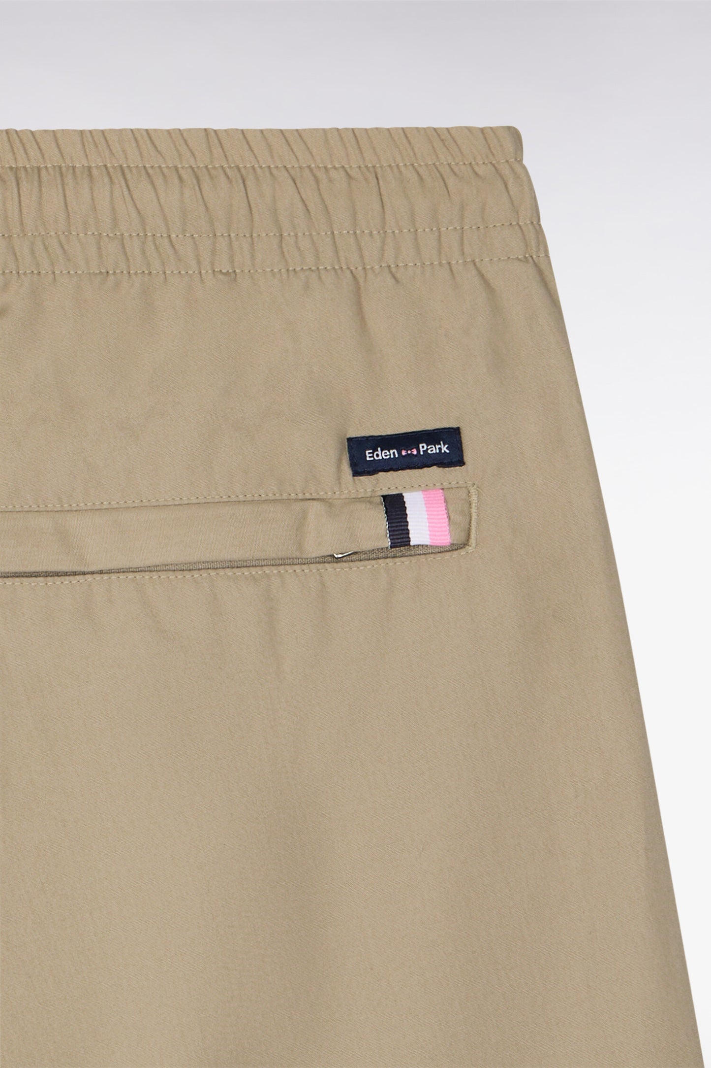 Pantalon en toile de coton beige