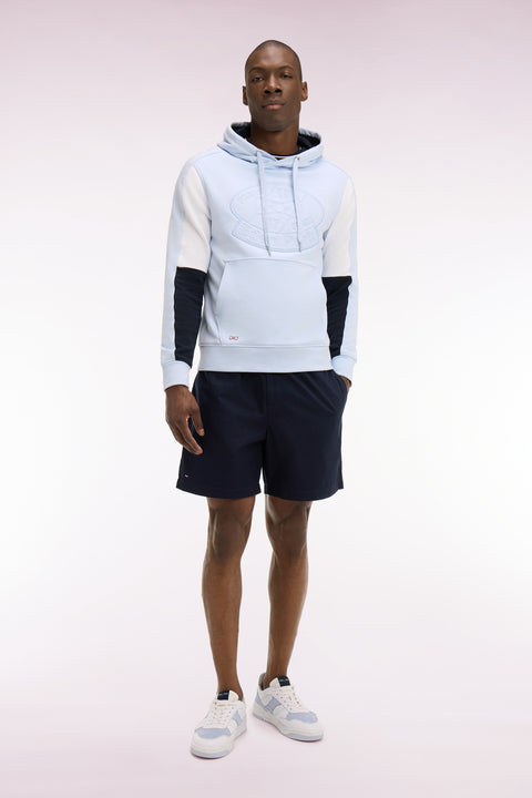 Navy cotton poplin shorts - Image 3