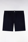 Navy cotton poplin shorts