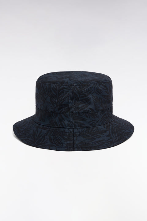 Bob réversible en twill de coton imprimé marine - Image 1