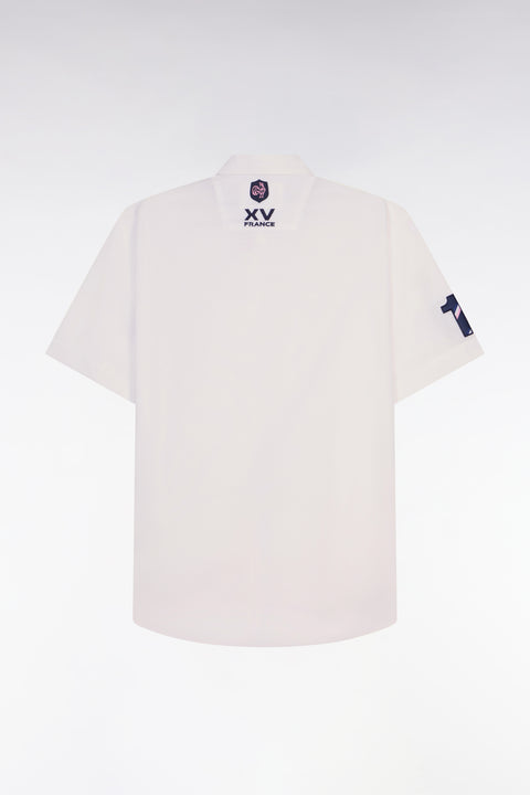Chemise à manches courtes en coton blanc XV de France - Image 2