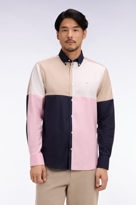 Pink Colorblock Cotton Shirt - Image 3