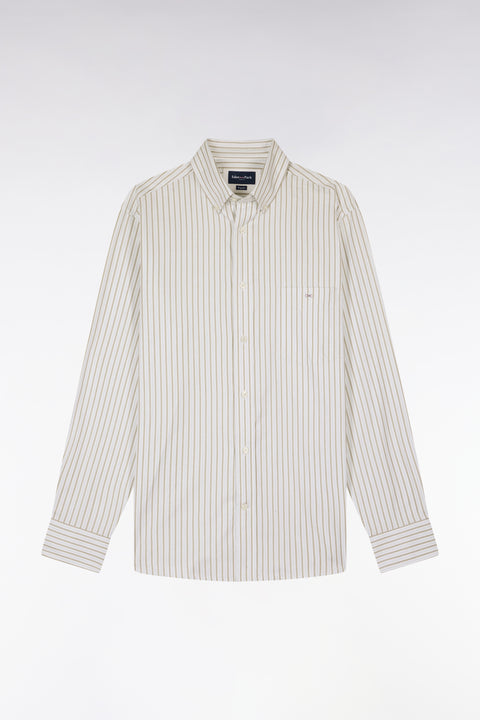 Chemise en coton pinpoint à rayures ciel coupe regular - Image 2