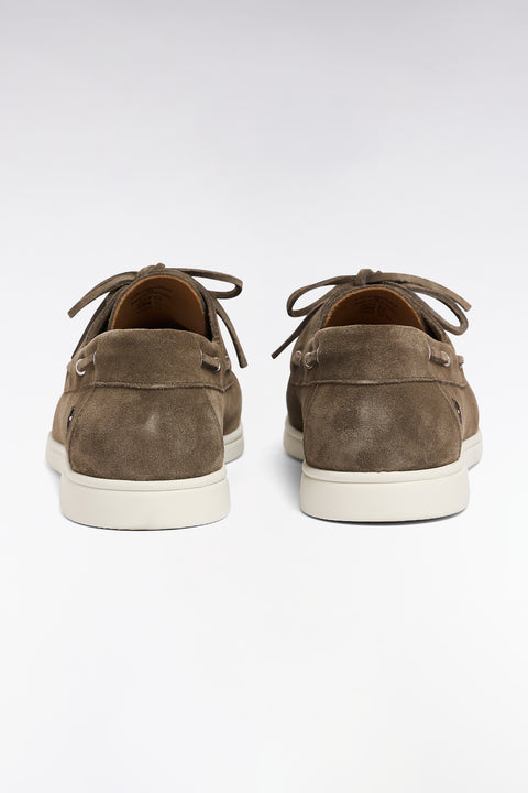 Gray suede leather boat shoes - Image 3