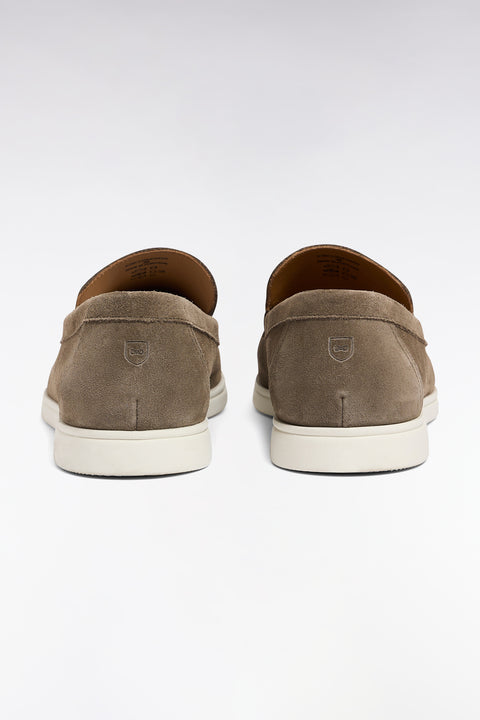 Dark gray suede split leather loafers - Image 3
