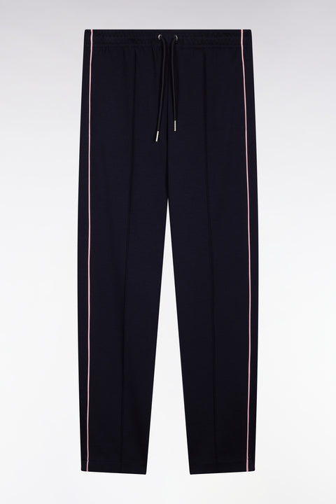 Jogging en interlock marine à découpes contrastées coupe regular - Image 2