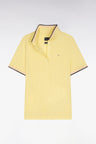 Polo à manches courtes en coton jaune clair coupe regular